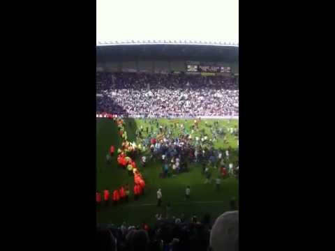 Fat Wolves fan getting beat up by Wigan fans