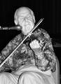 The jazz violinist Stephane Grappelli in concert in Deauville (Normandy, France) in 1991.