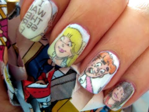 Comic Strip Nail Art