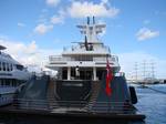 ICE mooring in Monte-Carlo. Ice is among the largest private yachts in the world at 295 feet (90 metres) in length. Launched in 2005 as Air, she was completed at the Lürssen yard in Bremen, Germany to the design of Tim Heywood.