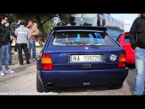 450 Hp Lancia Delta HF with Antilag Backfiring! Revs to Limiter!! Brutal Sound!!