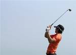 Ryo Ishikawa of Japan hits a drive on the 12th hole during the first round of the PGA Championship golf tournament