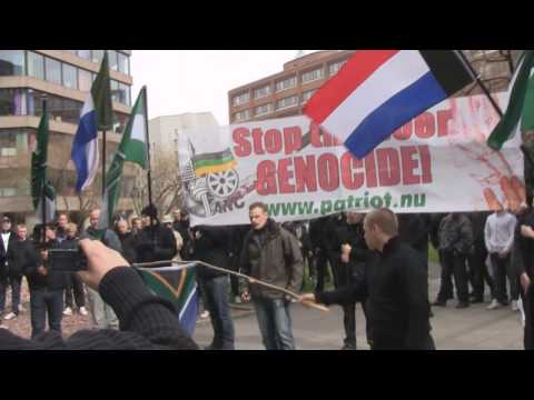 Stop the Boer genocide! Demonstration in Stockholm.