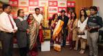 SRIJIT HALDER (PROGRAMMING HEAD OF DHOOM MUSIC, KALYAN SEN BARAT (DIRECTOR), BANASHREE SENGUPTA (SINGER), ARPITA CHATTERJEE (ACTOR), MAHUA (ASHA AUDIO), NIRMALA MISHRA (SINGER), ROCKET MONDAL (MUSIC ARRANGER) DURING ANNOUNCE THE BIG BANGLA MUSIC AWARDS 2011 at KOLKATA ON WEDNESDAY 23 MAY 2012angla Music Awards 2011