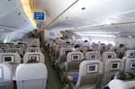 JAL Economy cabin with MAGIC systems. MAGIC, JAL's in-flight entertainment system, supported by the JAL Entertainment Network (JEN), features the latest hit movies and videos, games and audio programs.