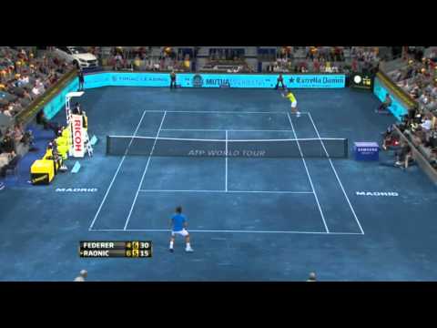 Roger Federer vs Milos Raonic ATP Mutua Madrid Open 2012 Highlights HD