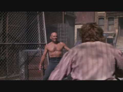 THE ULTIMATE WARRIOR 1975 Yul Brynner Knife Fight Scene