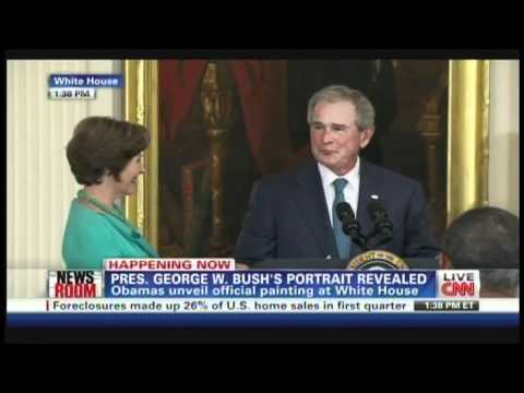 President Obama George W. Bush & Laura Bush Portraits Presentation (May 31, 2012) [1/2]