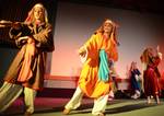 Kashmiri Hindus (locally known as Pandits) and Muslims perform dance items during a programme 'Salam Mahra' in Srinagar, the summer capital of Indian Kashmir, 19 July 2012. The programme was organized by Space Communication and Kashmiri Hindu children who were born after 1989 Kashmir insurgency participated with the Kashmiri Muslim children.