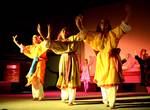 Kashmiri Hindus (locally known as Pandits) and Muslims perform dance items during a programme 'Salam Mahra' in Srinagar, the summer capital of Indian Kashmir, 19 July 2012. The programme was organized by Space Communication and Kashmiri Hindu children who were born after 1989 Kashmir insurgency participated with the Kashmiri Muslim children.