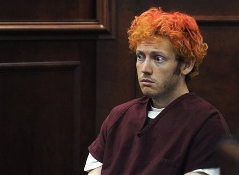 James E. Holmes appears in Arapahoe County District Court, Monday, July 23, 2012, in Centennial, Colo.