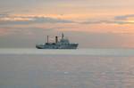 sunset - horizon - climate - weather - environment - nature - ocean view - bay view - sea side - clouds - sky - global warming - ecology - Roxas Boulevard Blvd - Baywalk - Manila Bay - Philippines - maritime - ship - liner - boat - clear waters - import