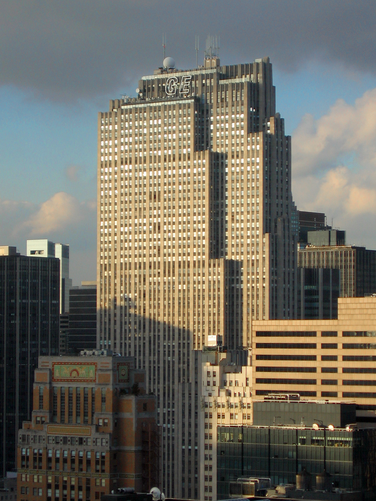 The NBCUniversal headquarters at the GE Building in Rockefeller Center, New York City