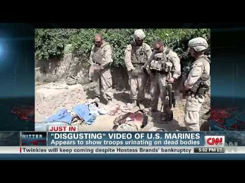 US Marines Urinating On Taliban Martyred Bodies In Afghanistan