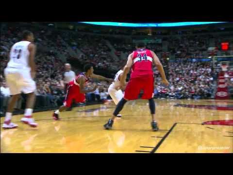 Nicolas Batum dunks on JaVale McGee 14/2/12