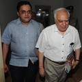 Union Minister Kapil Sibal after close door meeting to Mamata Banerjee (Not in The pictures) Chief of AITMC and CM of West Bengal and resquest to AITMC vote to Congress President Candidate Pranab Mukherjee at Writers Building on July 05,2012 in Kolkata