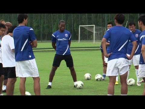 Drogba trains for first time in China