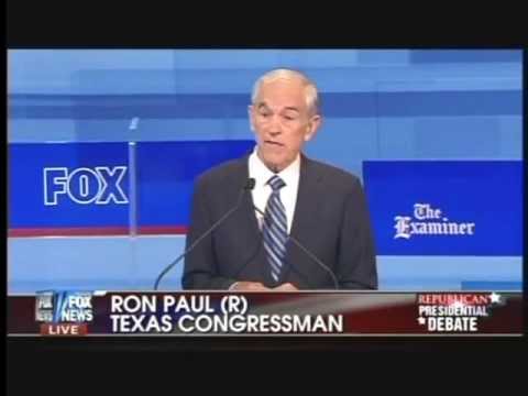 Ron Paul in 8/11/2011 Presidential Debate (Part 1)