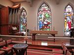 The chapel in the Education Building is used for Wednesday evening services. The Ontko pipe organ was installed in the chapel in 2001.