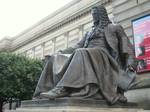 J. S. Bach sculpture, outside the Carnegie Museums of Pittsburgh, Pittsburgh, Pennsylvania, USA. Sculptor: John Massey Rhind (July 9, 1860 - 1936).