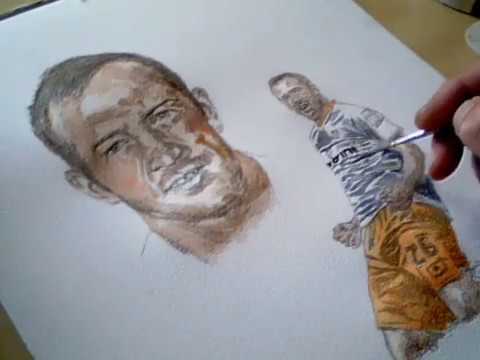 blackpool fc charlie adam painting