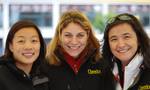 Left to right: athletes Carol Huynh, Cheryl Pounder and Vicky Sunohara.