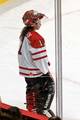 Canada goaltender Shannon Szabados warming up before the gold medal game against United States at the 2010 Winter Olympics