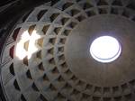 Dome of the Pantheon, inner view. The Roman use of the arch and their improvements in the use of concrete and bricks facilitated the building of the many aqueducts throughout the empire, such as the Aqueduct of Segovia and the eleven aqueducts in Rome itself, such as Aqua Claudia and Anio Novus.