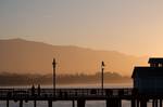 Sunrise on the Stearns Wharf, Santa Barbara, California.