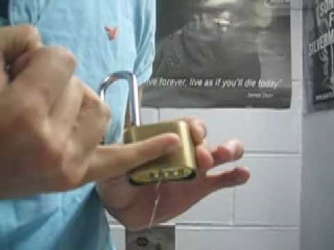 How to pick a Master Lock #175 with a paper clip...