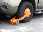 Wheel clamp as used by the Los Angeles Department of Transportation