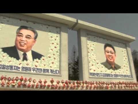 Raw Video: Huge Portrait of Kim Jong Il Unveiled