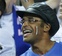 File - Former France tennis player Yannick Noah reacts during quarter final EuroBasket European Basketball Championship match France against Greece, in Kaunas, Lithuania, Thursday Sept. 15, 2011.