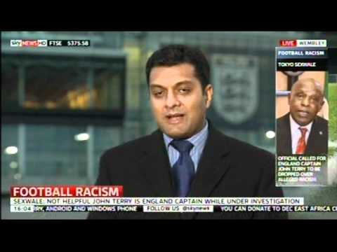 FIFA boss Sapp Blatter's apology - Tokyo Sexwale criticize UK football problems (Sky News coverage)