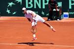 Fernando Verdasco against Andreas Beck in the 2009 Davis Cup semifinals (Spain vs. Germany)