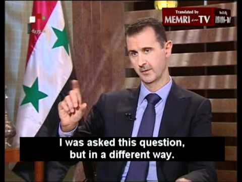 Syrian President Bashar Al-Assad to US President Obama: Your Words Are Worthless