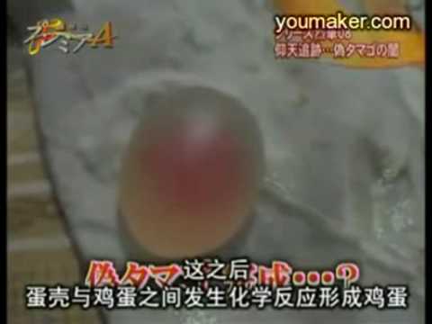 Investigation of fake eggs in China. by FujiTV