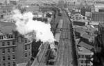 View northwards from the Castle Keep, towards Berwick-on-Tweed in 1954. The public sector in Newcastle began to expand in the 1960s, as more people were employed in local government administration and Newcastle University was founded in 1963, followed by a Polytechnic in 1969; the latter received university status in 1992