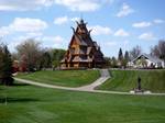 Scandinavian Heritage Park in Minot, North Dakota. The Norwegian diaspora consists of Norwegian emigrants and their descendants, especially those that maintain some of the customs of their Norwegian culture.