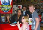 Actress/comedienne Olivia Munn at a signing for her 2010 book, Suck It, Wonder Woman: The Misadventures of a Hollywood Geek at Midtown Comics Times Square, July 9, 2010.