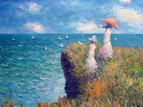 3D animation of Claude Monet - Cliff Walk at Pourville