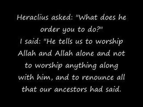 Heraclius's reaction upon hearing about Muhammed