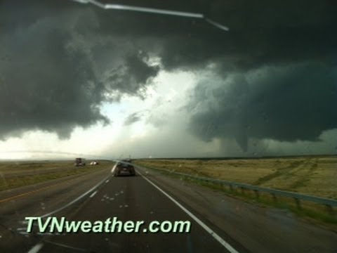 INTENSE tornado intercept from 50 yards away! Platte Co, Wyoming