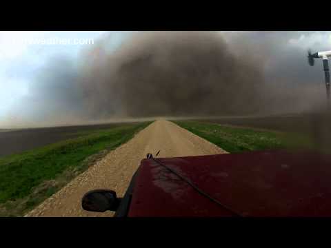 INSANE video inside North Dakota tornado--just south of the Canadian Border!