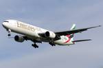 An Emirates 777-300 landing at London Heathrow Airport with the 2006 FIFA World Cup livery (2005)