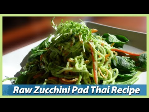 Zucchini Pad Thai With Citrus Ginger Dressing - Raw Vegan Recipe