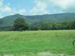 Another view of Cades Cove toward the exit of the 11-mile auto tour. Cades Cove is an isolated valley located in the Tennessee section of the Great Smoky Mountains National Park, USA.