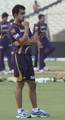 India Kolkata Knight Rider Captain Gautam Bhambir during the Practice Sssion at Eden Garden in Kolkata in Eastern India City