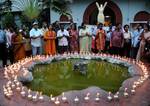 Indian Arts Lovers Gather to hold the Candel Light and Protest for Save the Academy of Fine Arts at Kolkata on Friday 27 July 2012