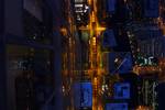 View looking down from glass balcony. The Sears Tower observation deck, called the Sky deck, opened on June 22, 1974.